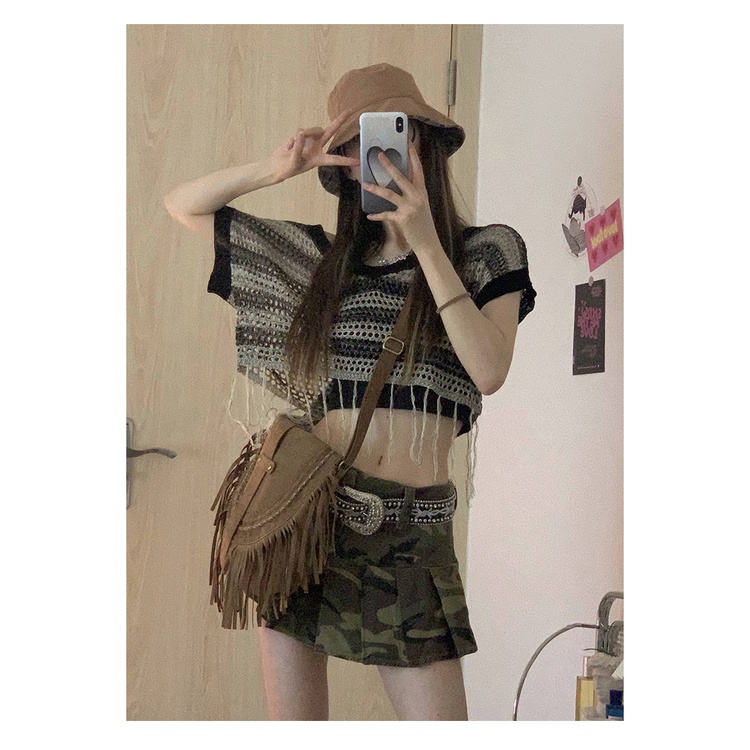 Set Áo Len Trễ Vai + Chân Váy Ngắn Thời Trang Nữ