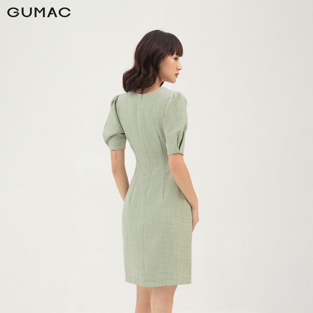 Đầm ôm nữ phối dây kéo GUMAC màu xám, đủ size, sang trọng, thanh lịch DB328 | BigBuy360 - bigbuy360.vn
