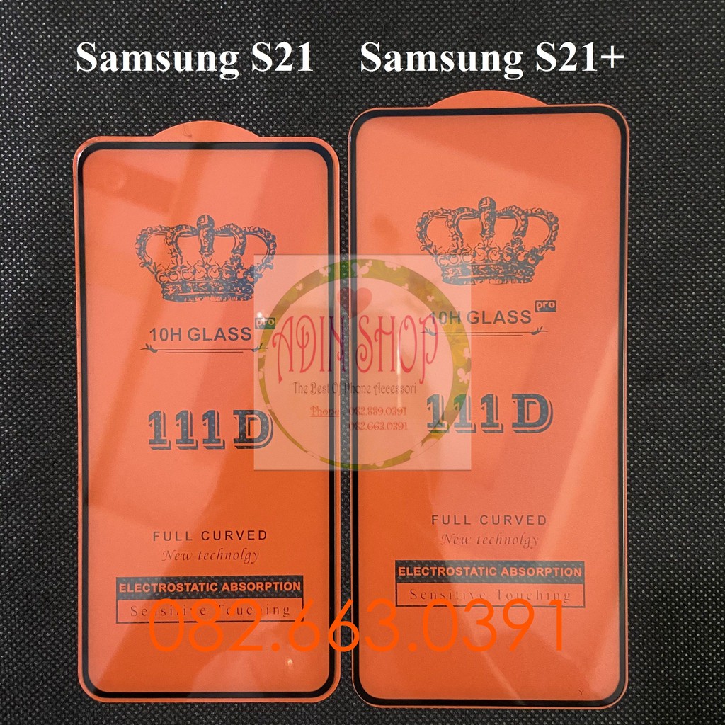 Kính cường lực Samsung S21 / S21 plus (S21+) full màn hình, không chấm li ti