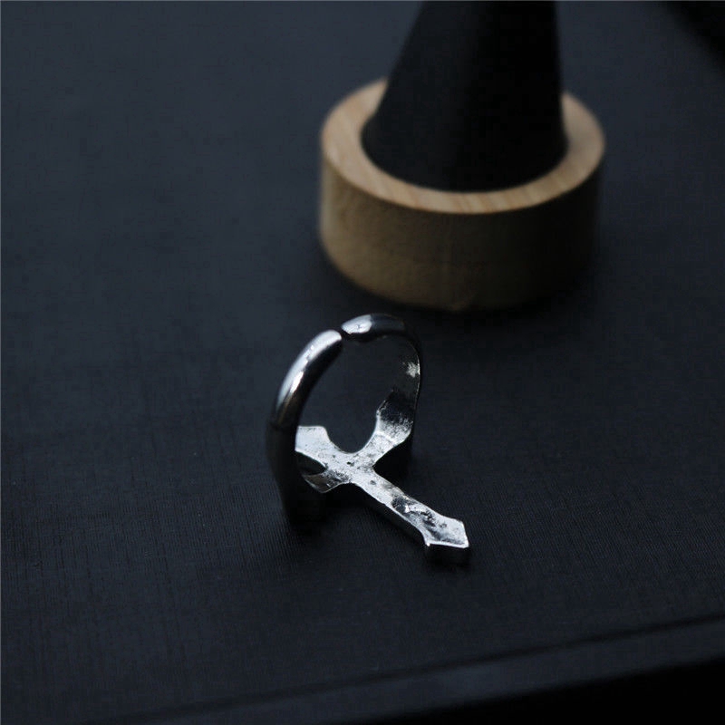 Nhẫn Hở Họa Tiết Chữ Thập Phong Cách Hip Hop Cổ Điển Thời Trang 23419 Dành Cho Nam Và Nữ