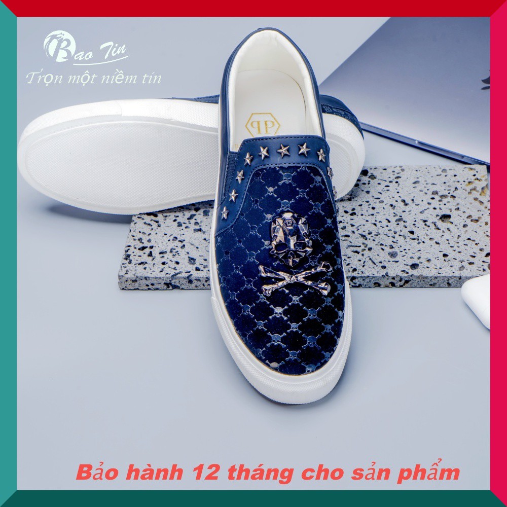 Giày lười Versacc 2021 Bảo Tín , Giày Slip-On nam thời trang, cá tính 3 mẫu độc đáo