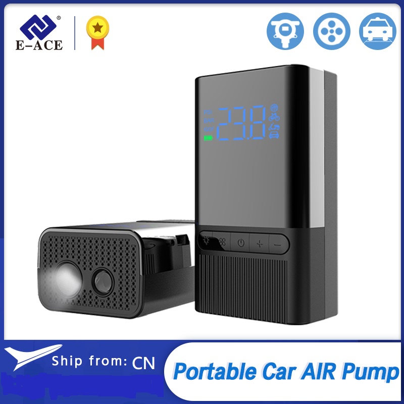Máy Bơm Hơi Điện Tử Mini Không Dây Di Động Cho Xe Hơi/Xe Máy/Xe Đạp