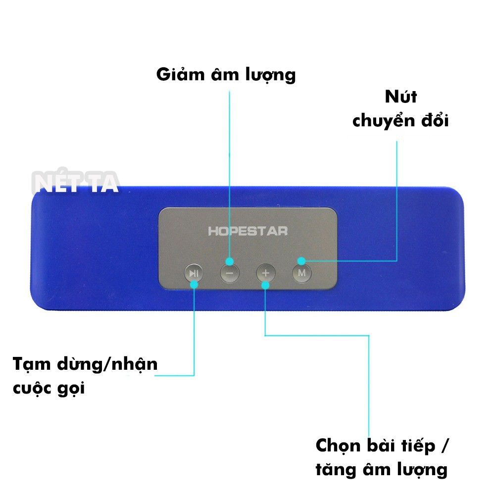 Loa bluetooth không dây 8W kết nối bluetooth 3.0 HopeStar H11 pin 2400mAh êm ái-nhỏ gọn-tiện lợi