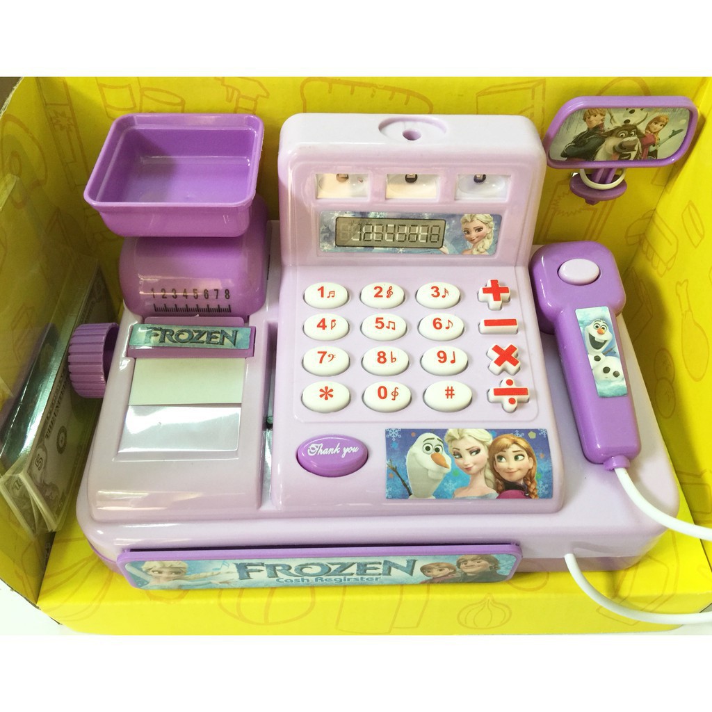 ĐỒ CHƠI TRẺ EM - BỘ MÁY TÍNH TIỀN SIÊU THỊ CHẠY PIN - kingtoys99