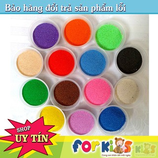 Màu cát tô tranh cát 50g cho trẻ em, combo 14 màu