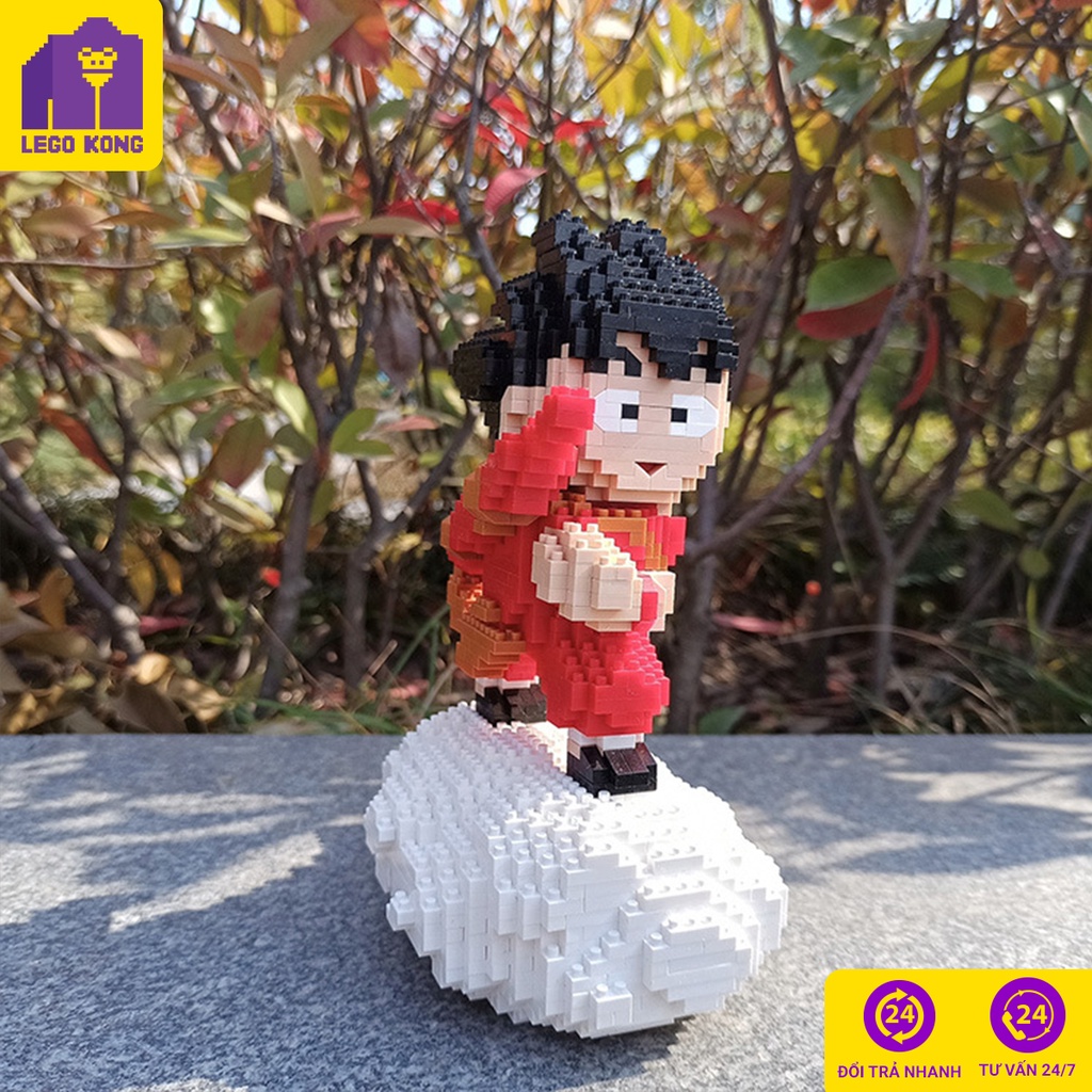 Đồ chơi lắp ráp block Goku mô hình Dragon Ball nhân vật son goku saiyan khổng lồ, lắp ghép nhựa cho bé tăng sáng tạo