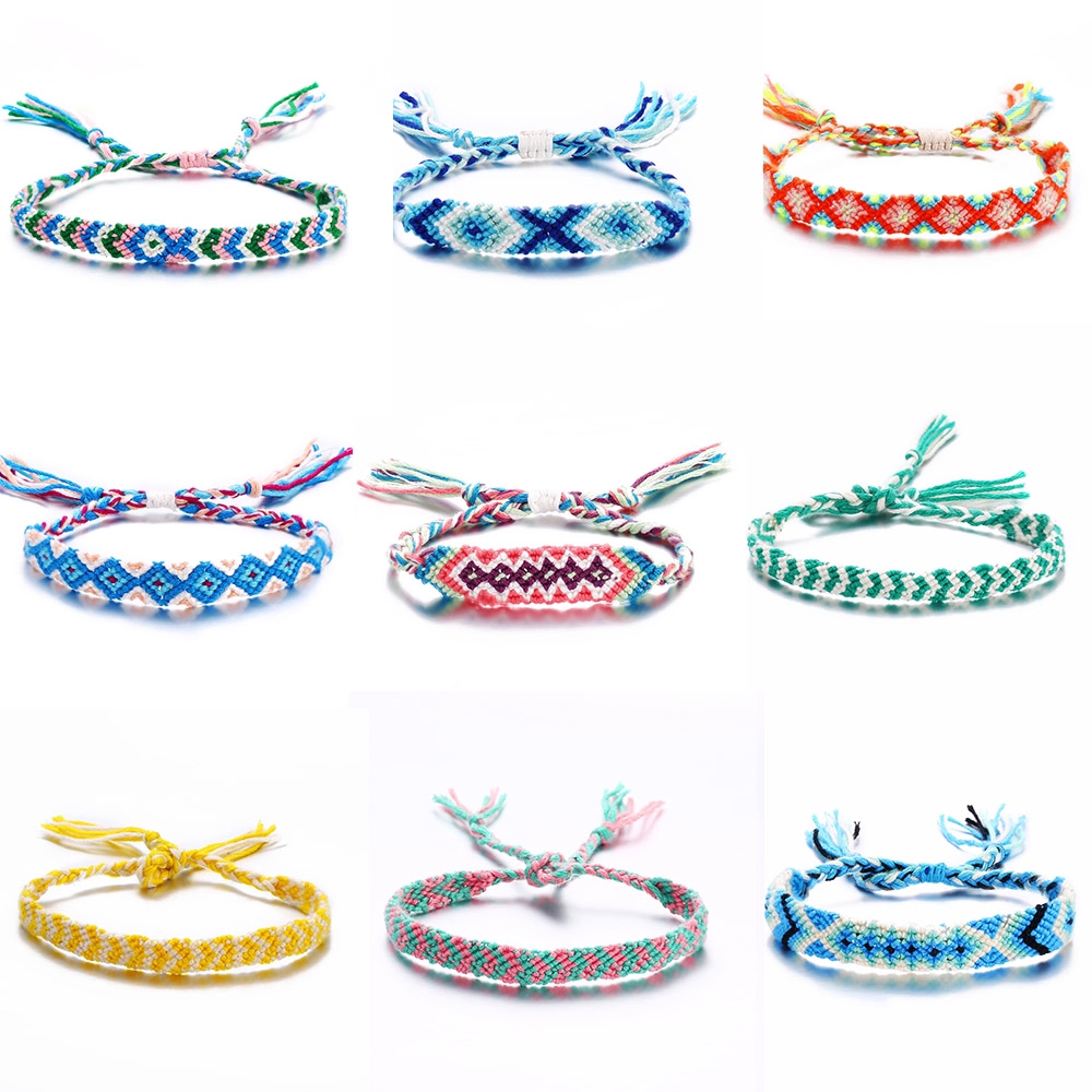 Vòng Tay Dây Cotton Thắt Nút Nhiều Màu Thời Trang Bohemian Cho Nữ | BigBuy360 - bigbuy360.vn