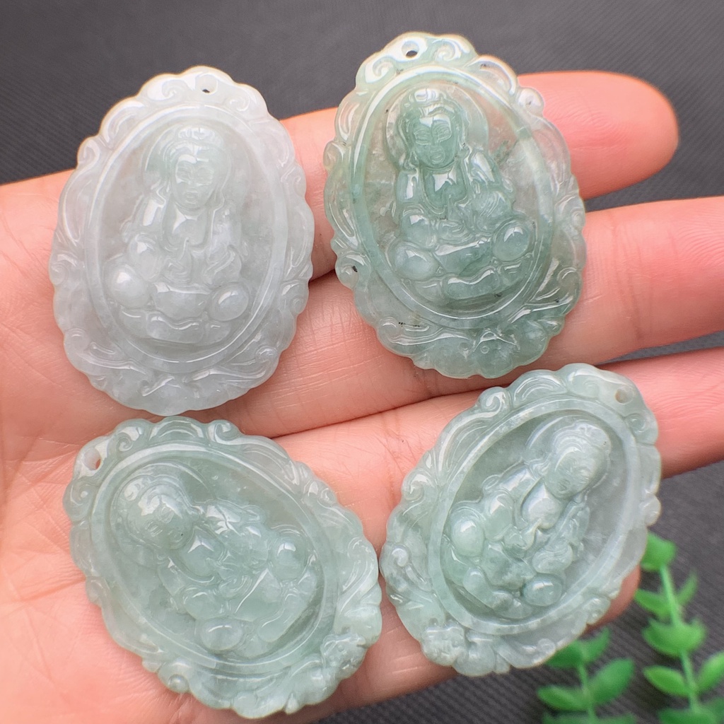 Quan âm phong thủy ngọc cẩm thạch/Ngọc phỉ thúy tự nhiên