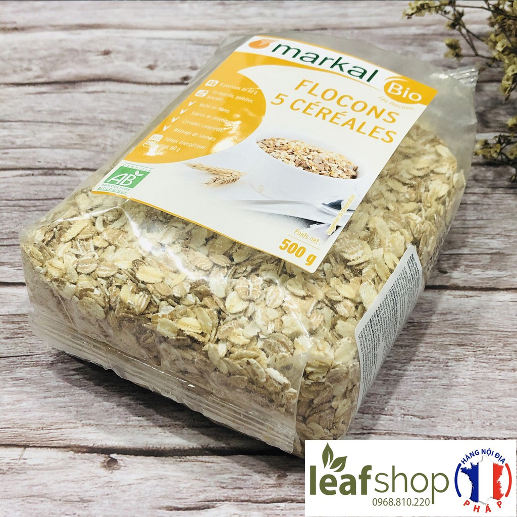 Ngũ cốc giòn trái cây hữu cơ Muesli Crunchy Markal 375g