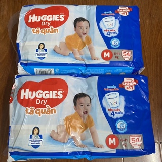 Tã Quần Huggies Size M54 - M108 - M162 miếng