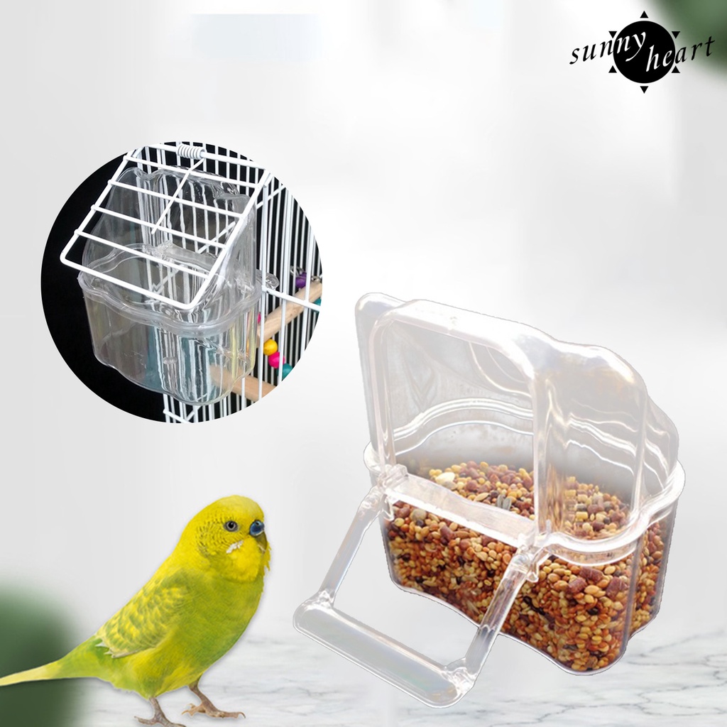 Set 2 Bát Đựng Nước Uống Trong Suốt Dành Cho Chim Vẹt