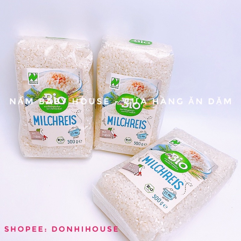 Gạo sữa hữu cơ Bio Milchreis Đức cho bé ăn dặm 500g