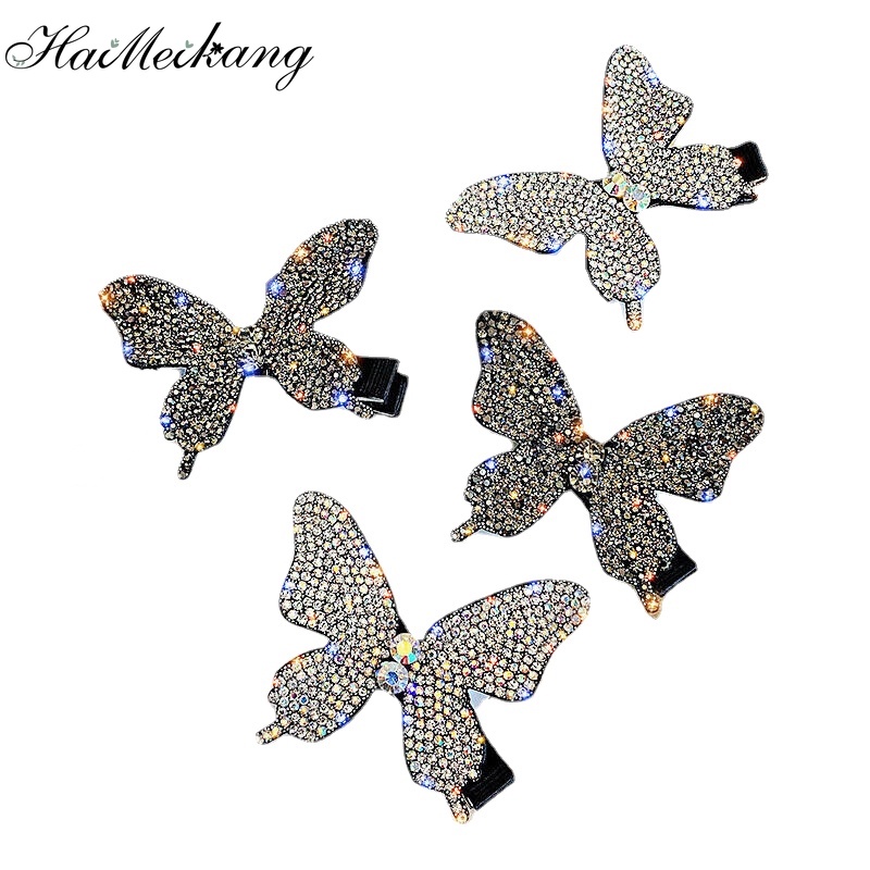 Kẹp tóc Haimeikang hình bướm đính đá thời trang cho nữ