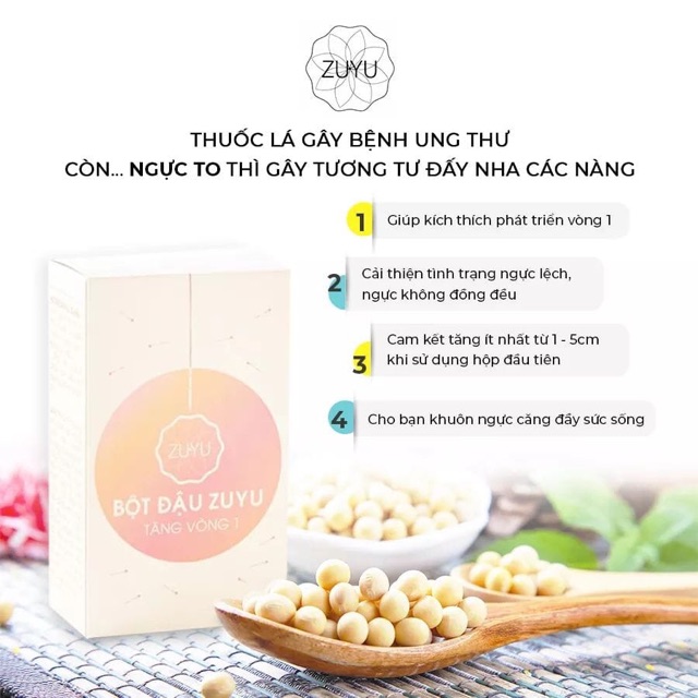 Bột đậu nành tăng vòng 1 zuyu kèm tinh dầu maxa tăng vòng1 | BigBuy360 - bigbuy360.vn