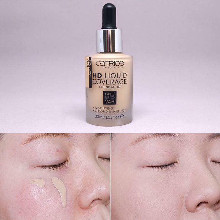 Kem nền Catrice HD 24h Liquid Coverage Foundation chính hãng độ che phủ cực cao, kiềm dầu cực tốt | TM027