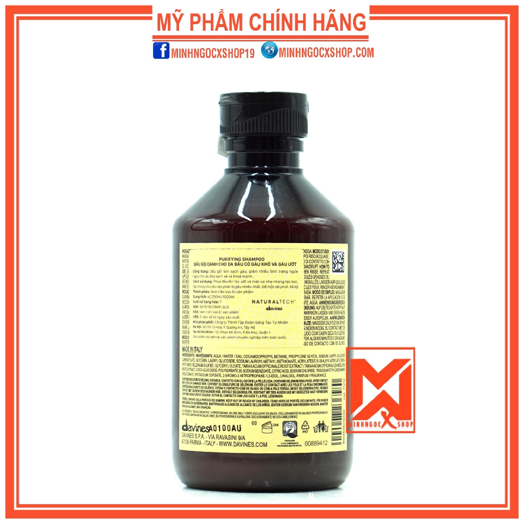 Dầu gội chống gàu DAVINES PURIFYING 250ml chính hãng | BigBuy360 - bigbuy360.vn