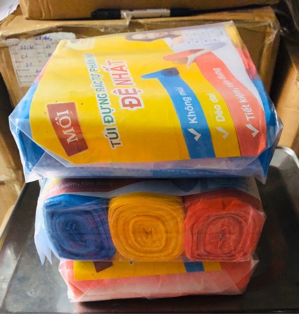 Combo 3 cuộn túi rác màu 1kg/cuộn(Hàng có sẵn)