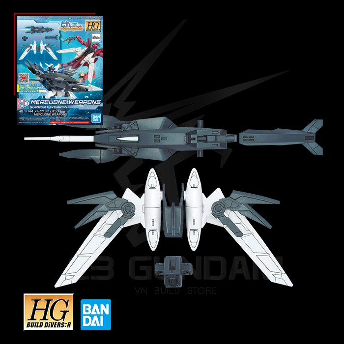 MÔ HÌNH GUNDAM BANDAI HG 019 1/144 MERCUONE WEAPONS HGBD:R GUNDAM BUILD DIVER