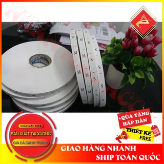 [VỀ THÊM][GIÁ XƯỞNG]_CUỘN MÁC SIZE CHỮ DÀI 200M_ĐỦ SIZE TỪ S-2XL_NHÃN MÁC ACCA _ MỀM MỊN, KHÔNG NGỨA