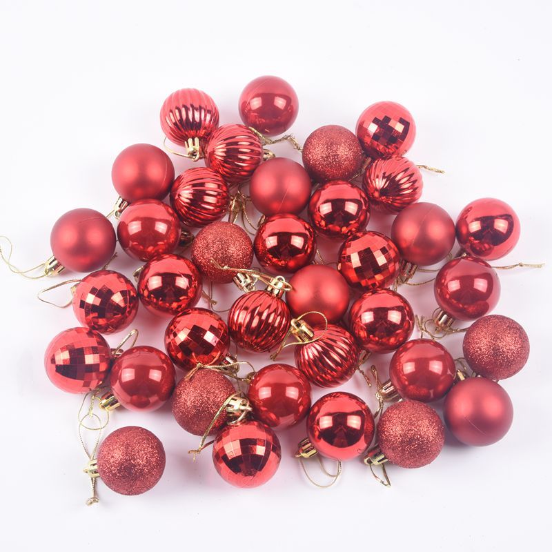 36Pcs  4cm Christmas Tree Decorations Balls Bauble / Christmas Party Hanging Ball Ornaments