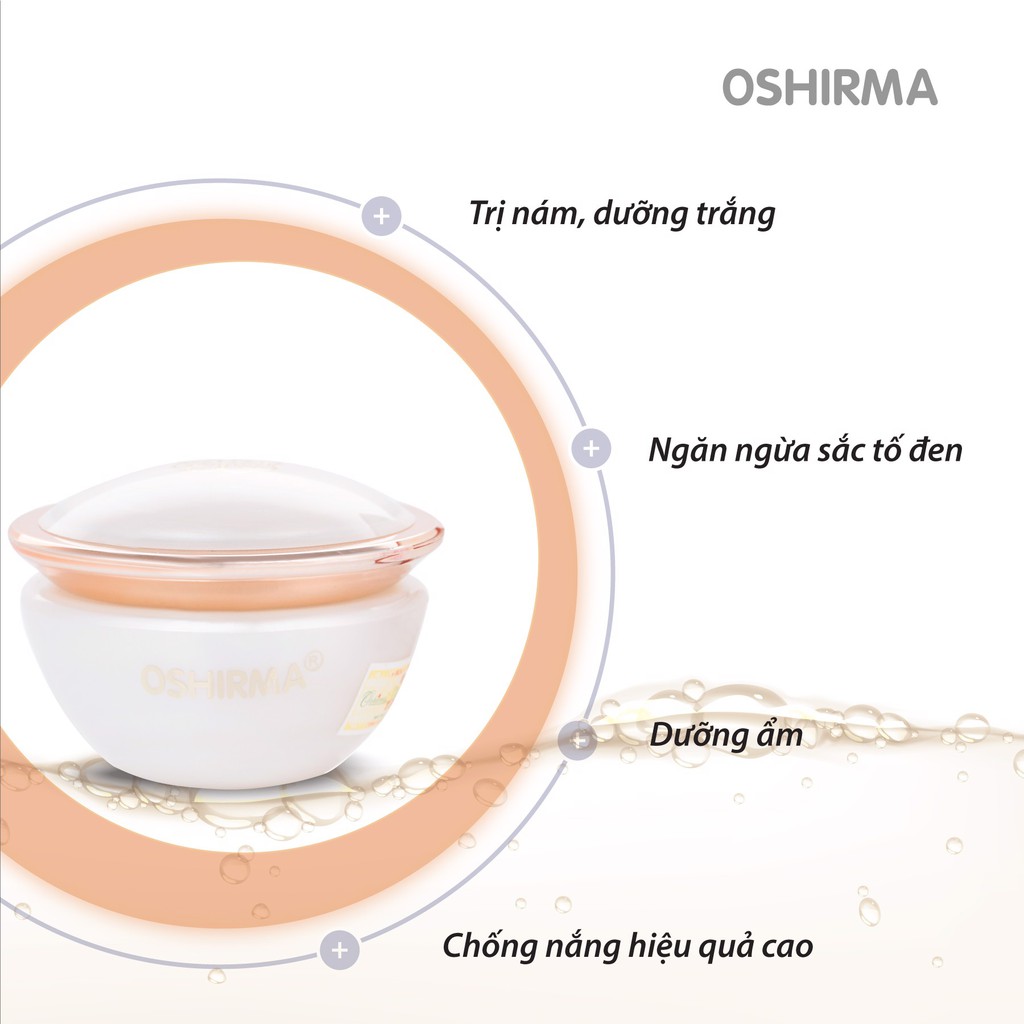 Kem nén Linh Chi trắng Oshirma ngăn ngừa và làm mờ nám và chống nắng 10g | BigBuy360 - bigbuy360.vn