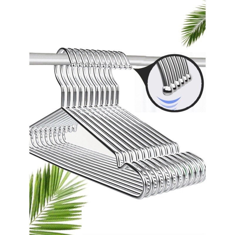 Móc Inox treo phơi quần áo - Móc treo phơi đồ người lớn - Dày 3mm - Đầu Bo Tròn