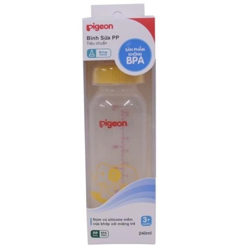 Bình sữa PP tiêu chuẩn Voi vàng 240ml
