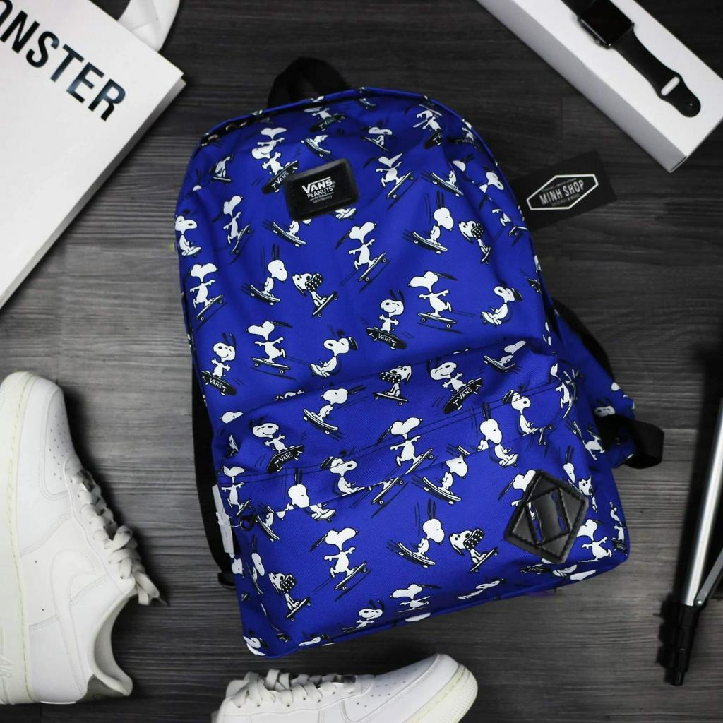 Balo Vans x Peanuts Old Skool II Navy, Balo van nam nữ đi học đi làm thời trang ulzzang hàn quốc cao cấp