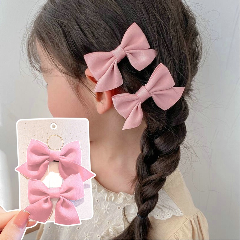 Set 2 Kẹp Tóc Nơ Dễ Thương Cho Bé Gái