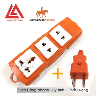 Combo phích cắm điện siêu tải 3000w và ổ cấm không dây siêu chịu tải nival 6000w - điện sài gòn xuyên á