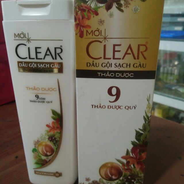 Dầu gội sạch gàu Clearr 9 loại thảo dược 180g