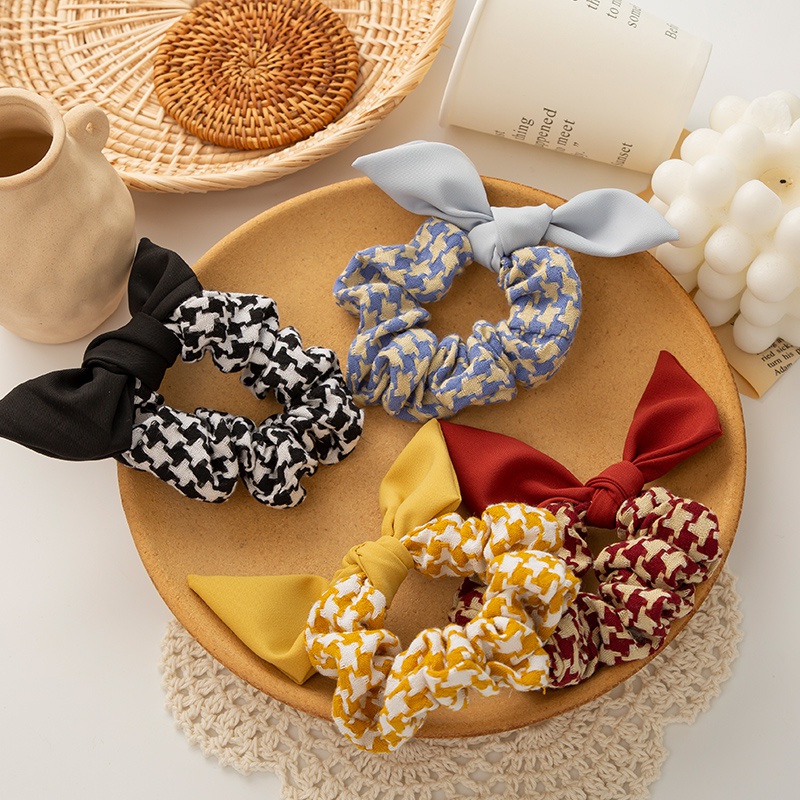 Dây Cột Tóc Đính Nơ Xinh Xắn Kiểu Pháp Cho Nữ