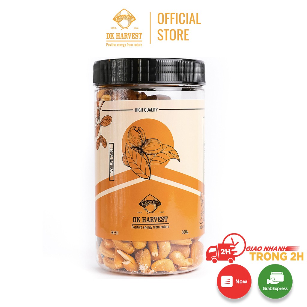 Nhân Hạt Điều Rang DK Harvest tách vỏ Bình phước, hàng xuất khẩu – 250g, 500g | BigBuy360 - bigbuy360.vn