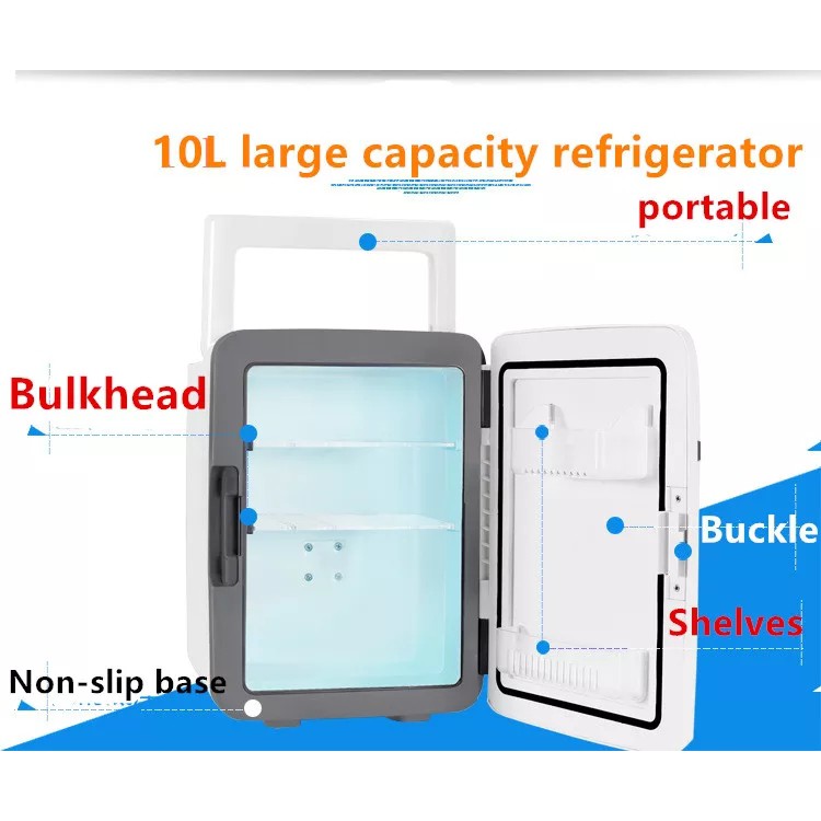 Tủ lạnh mini ABS xách tay 10L 12v và 220v - Home and Garden