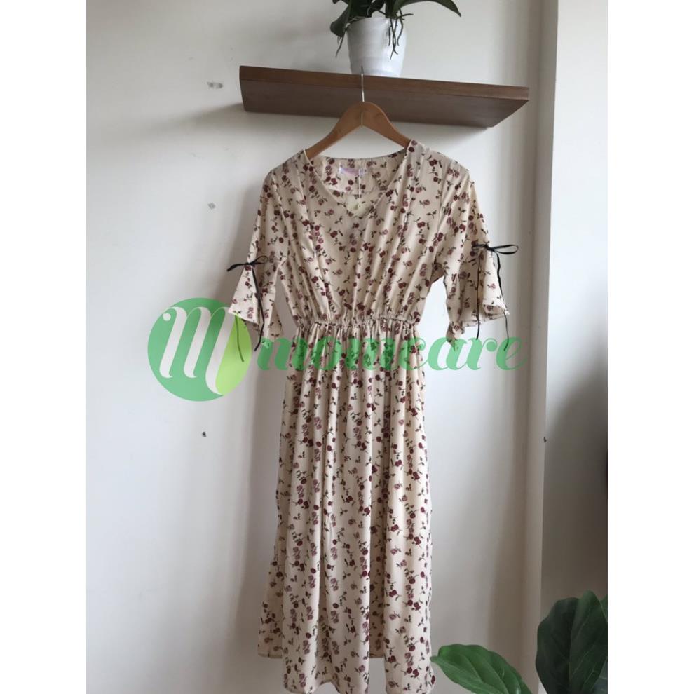 Váy Đầm bầu công sở đẹp HOA MƠ - Đầm sau sinh cho con bú ti - Thời trang bà bầu xinh dự tiệc mùa hè Bigsize ẢNH THẬT MM