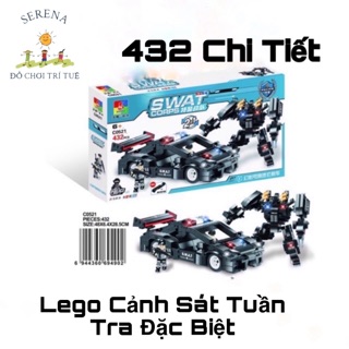 Đồ chơi Lắp Ghép Lego ❤ Cảnh Sát SWAT Tuần Tra Cỗ Máy Chiến Tranh 2 Trong 1