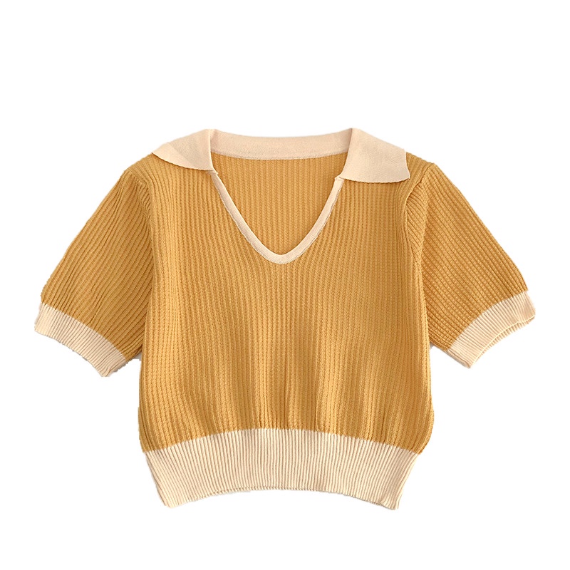 Áo Sweater Dệt Kim Chui Đầu Dáng Ôm Thiết Kế Trẻ Trung