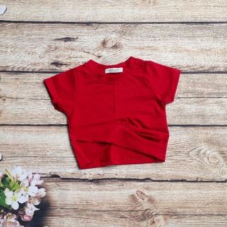 Áo croptop xoắn eo thun coton 4 chiều, áo xoắn eo bé gái