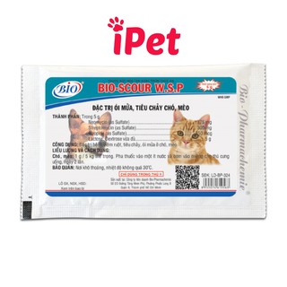 Bột Bio Scour W.S.P Gói 5g - Hỗ Trợ Kiểm Soát Viêm Ruột, Tiêu Chảy Thú Cưng Chó Mèo - iPet Shop