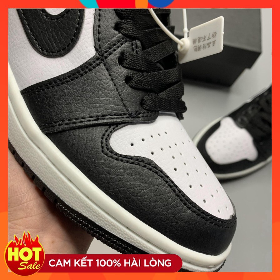 [FREESHIP - XẢ KHO] Giày Jordan Panda, Giày Sneaker Thể Thao JD1 Cao Cổ Màu Đen, Da Nhăn Cao Cấp Full Size Nam Nữ