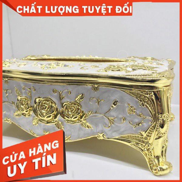 [XẢ KHO+FREE SHIP] Hộp Để Giấy Ăn Mạ Vàng sang trọng