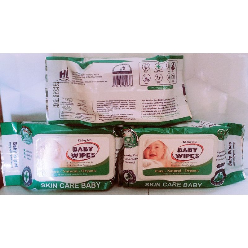 Siêu rẻ - Khăn giấy ướt Baby wipes 80gr