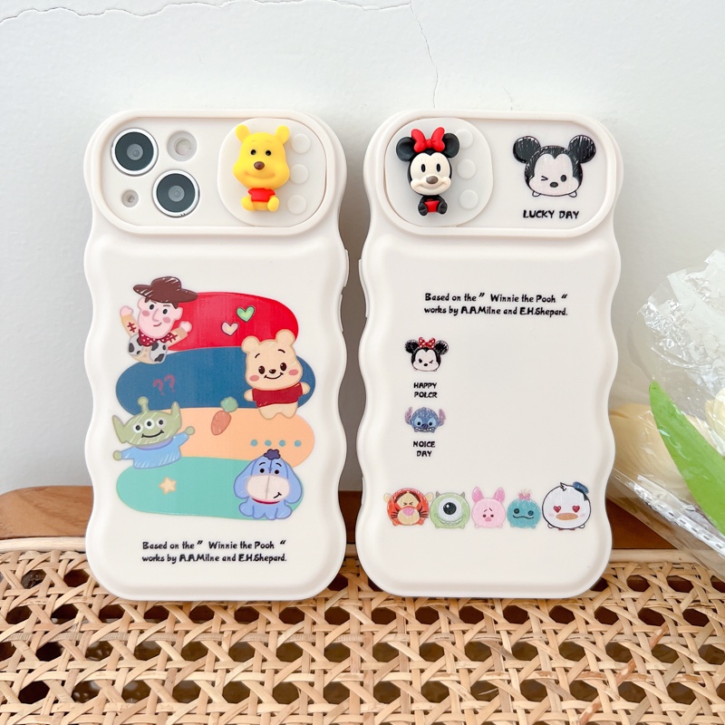 Ốp Điện Thoại Silicon Họa Tiết Hoạt Hình Mickey / Winnie Dễ Thương Chống Sốc Cho iPhone 12 13 11 PRO MAX XR 11 12 PRO