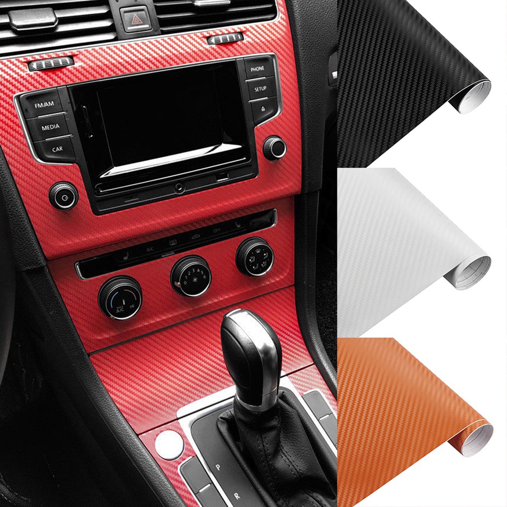 3D Carbon Fiber Car Vehicle Body Change Color Interior Decoration Film Sticker A24