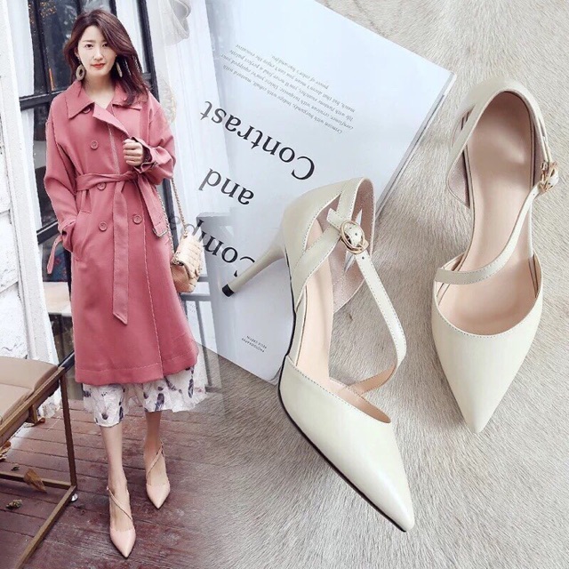 Giày cao gót quai ngang 