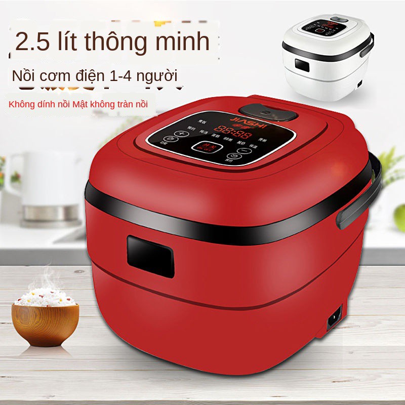 ☂Nồi cơm điện Jiashi thông minh 2.5 mini nhỏ gia đình đích thực 1-2-3 ký túc xá tự động duy nhất