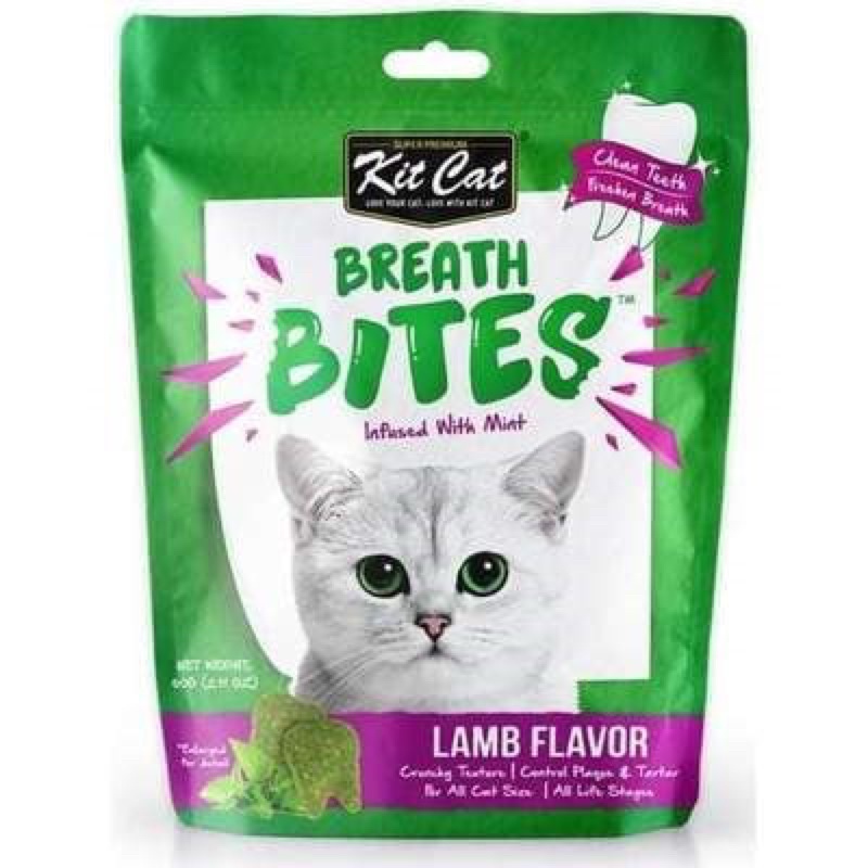 Snack nhai sạch răng cho mèo 60gr - KitCat Breathbites -QUỐC HƯNG VET
