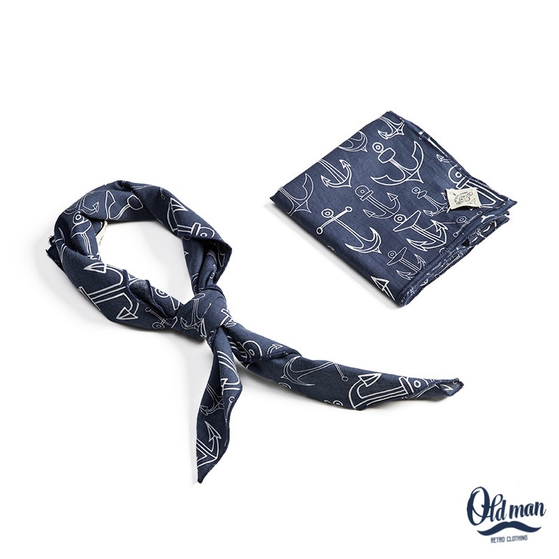 Khăn Bandana Vintage, Khăn Vuông 100% Cotton In Họa Tiết Phong Cách Vintage, Retro, Trẻ Trung, Năng Động