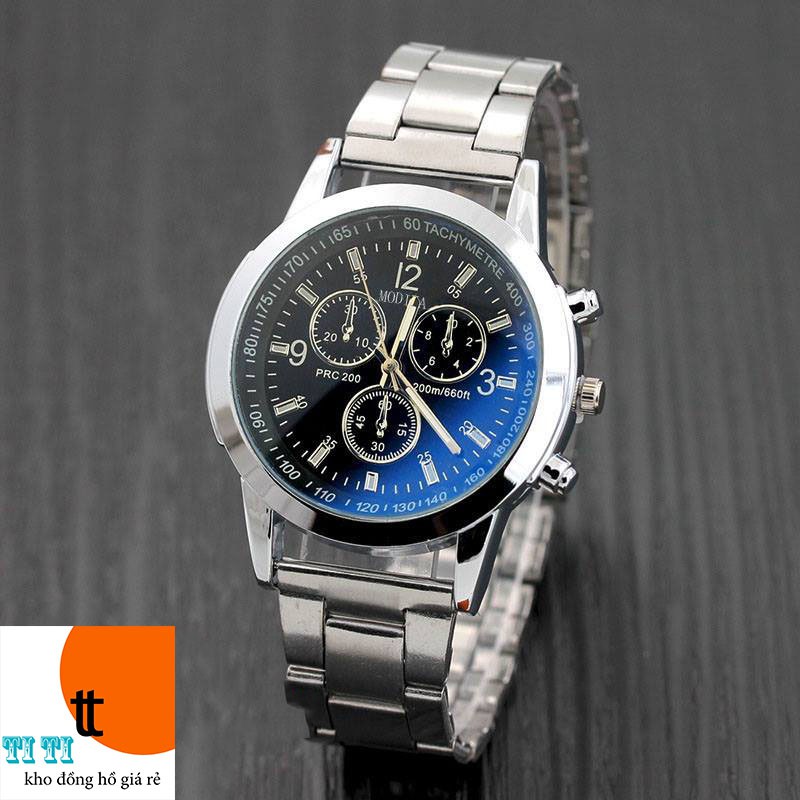 [GIÁ SỈ] ĐỒNG HỒ NAM DÂY KIM LOẠI MODIYA FHD CỰC ĐẸP