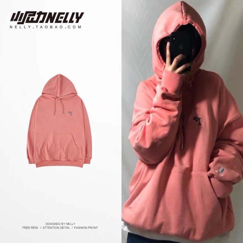 [SẴN] Áo Hoodie da cá NELLY dáng unisex form rộng Dolphin | BigBuy360 - bigbuy360.vn